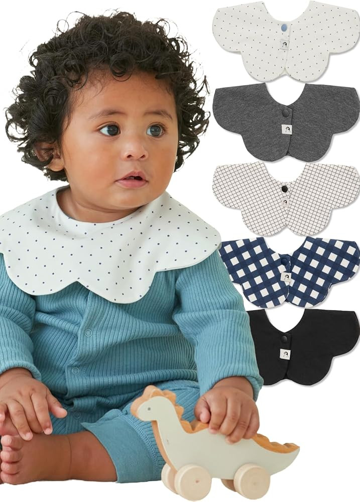 Konny Baby Bibs 5-Pack, 360 ​​° Rotate, Soft and Absorbent Bandana Drooling for Boys Girls b... | Amazon (US)