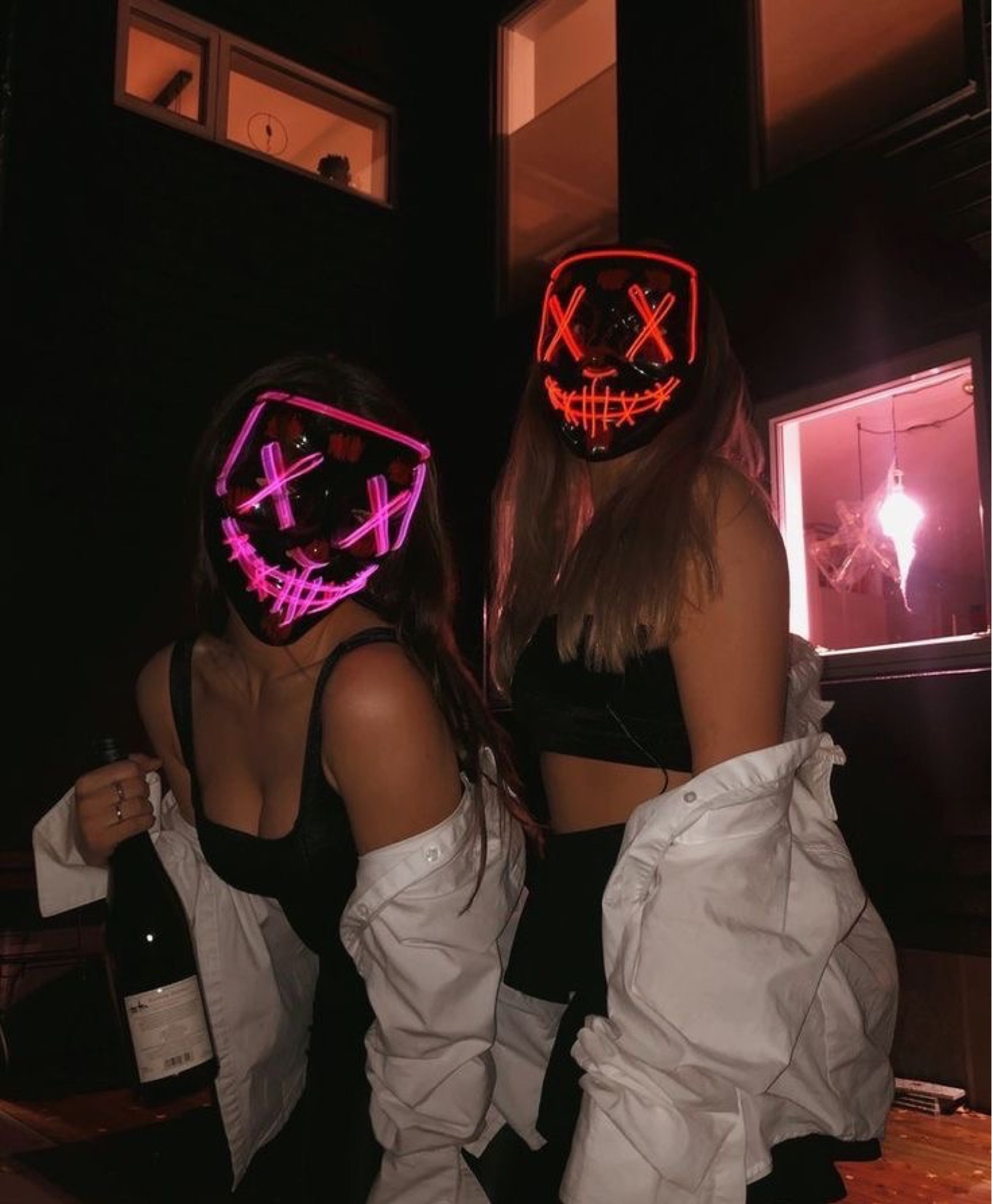 Cute Halloween costume for girls and girl friend groups! Links below. The Annual Purge has commenced. Purge neon masks are must have. On this Halloween night of mischief look the part. Also, great for raves and parties

#LTKSeasonal #LTKHalloween #LTKHoliday