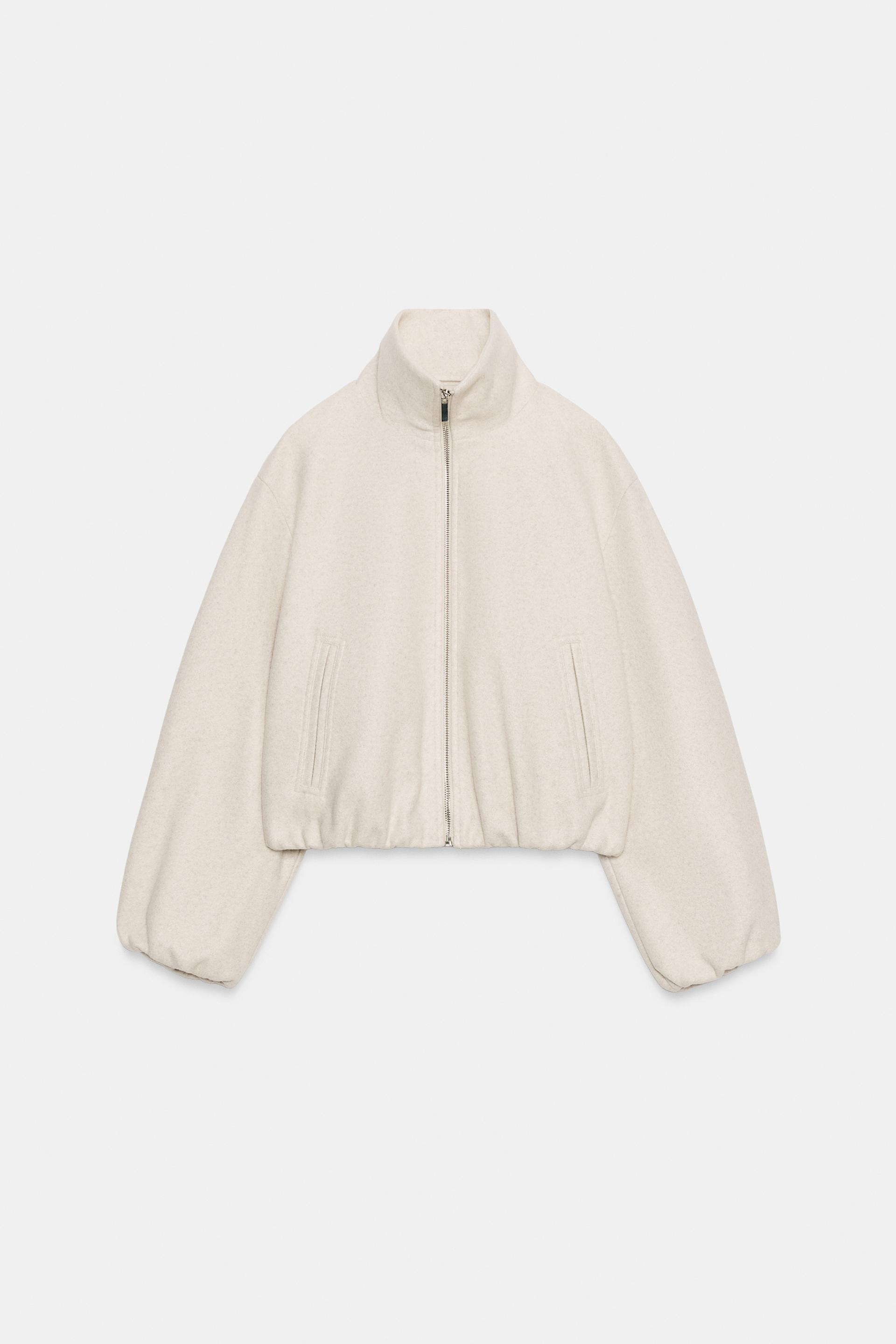 Zara - Soft Bomber Jacket - Beige - S - Woman | Zara UK