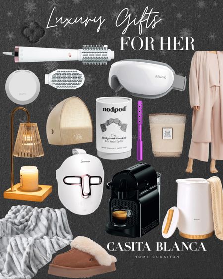 Luxury gifts for her

Gift guide  Gift ideas  Gifts for her  Luxury gifts for her  Hair tool  T3  Eye massager  Robe  Candle  LED mask  Skincare  Beauty  Towel warmer  Nespresso  Kitchen  Self care  Spa

#LTKSeasonal #LTKGiftGuide #LTKHoliday