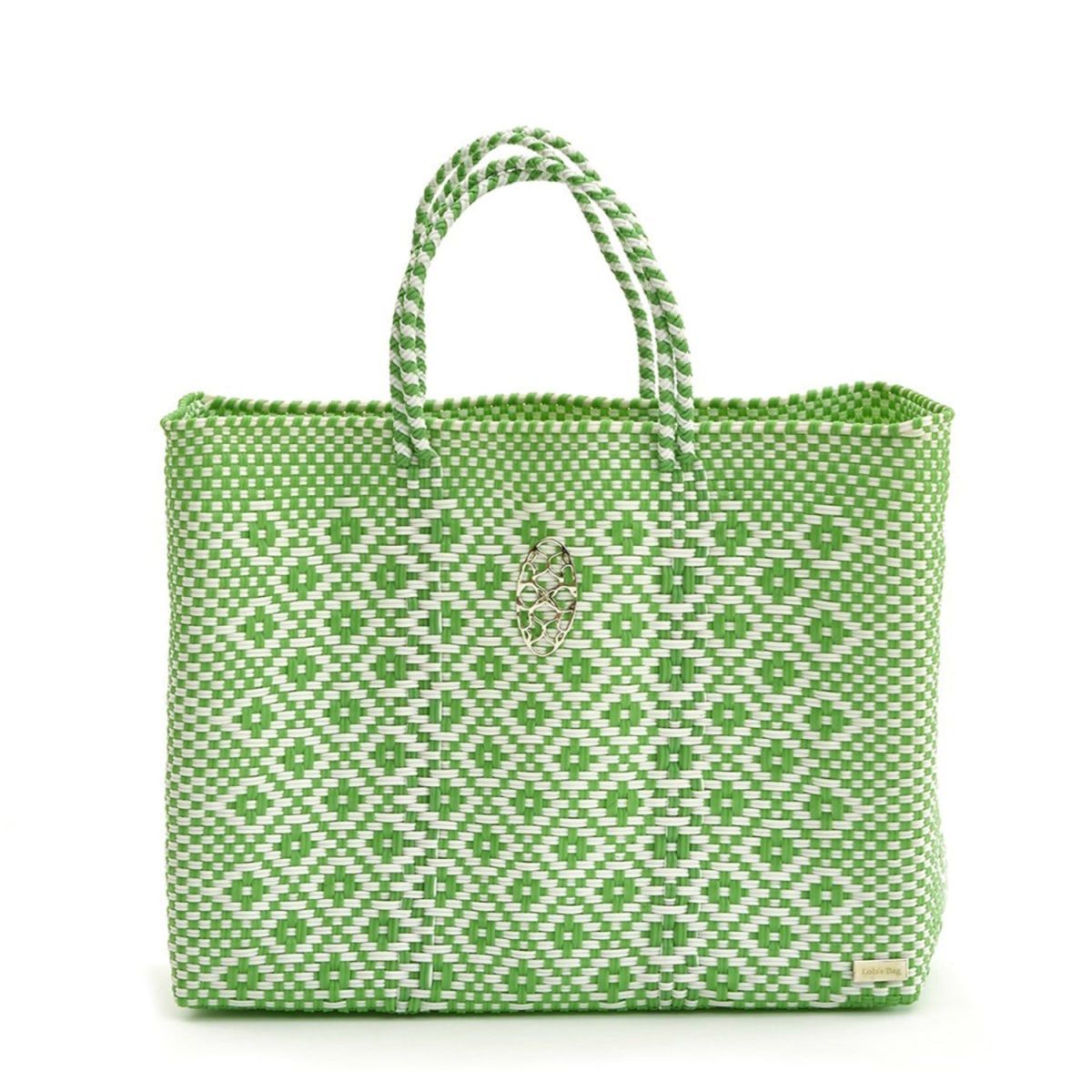 Green Azteca Book Tote With Clutch | Wolf & Badger (US)