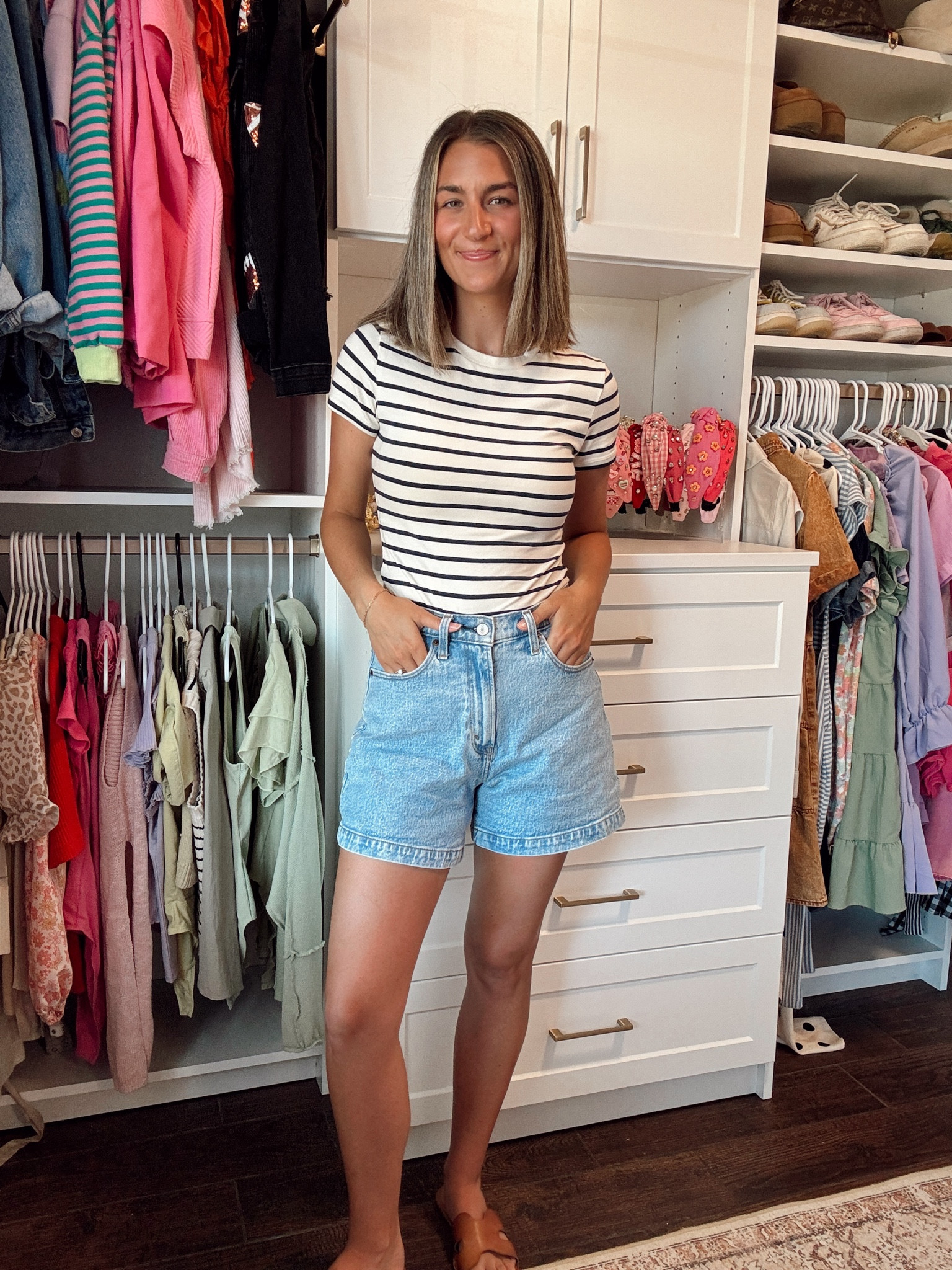 These jean shorts are literally perfection, & this tee tucks in so perfectly!!

#LTKSummerSales #LTKStyleTip #LTKSaleAlert