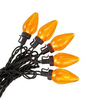 Home Accents Holiday 25-Count Orange Super Bright C9 LED Lights 22RT0332225OR - The Home Depot | The Home Depot