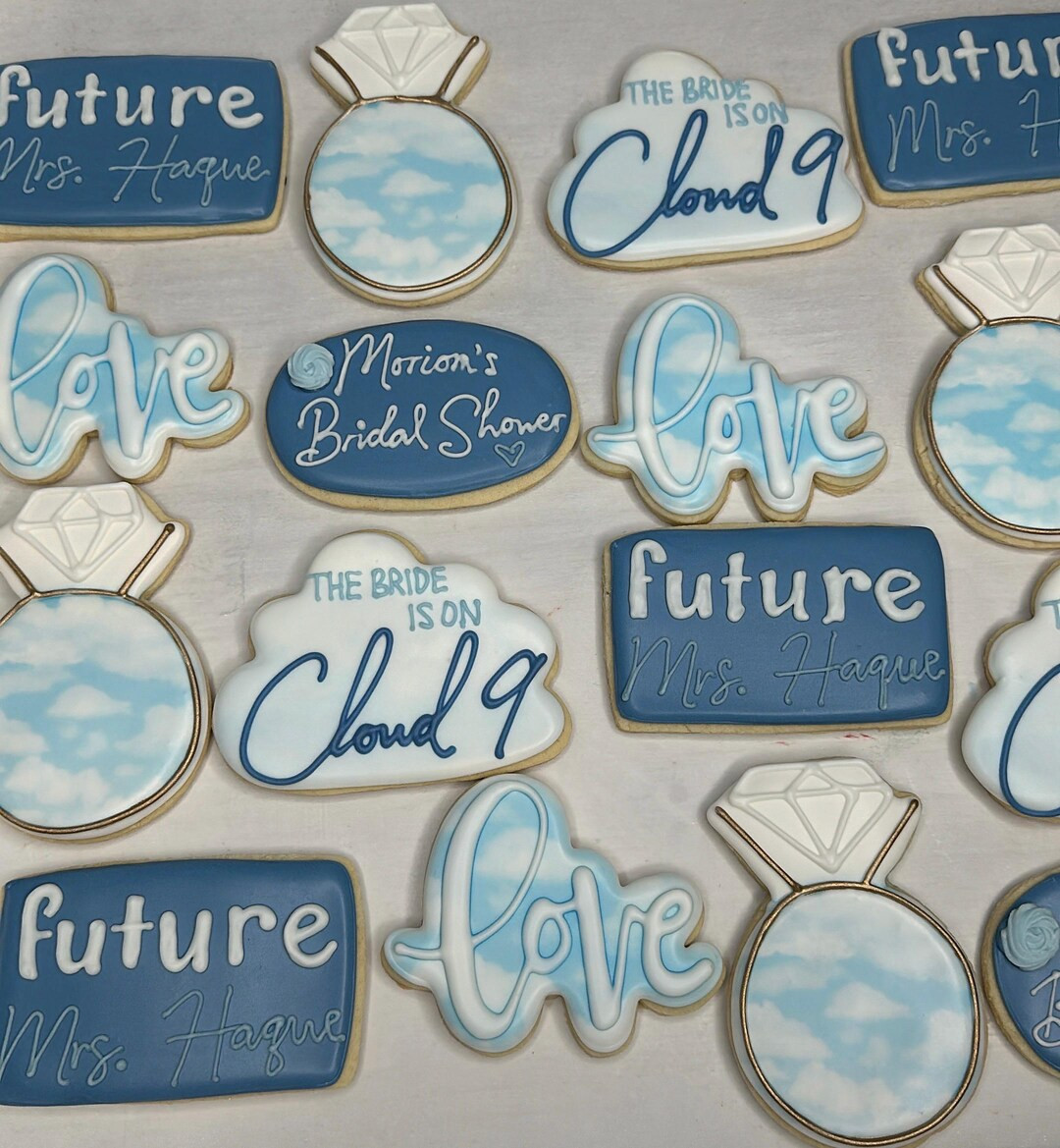 Cloud 9 Bridal Shower Cookies - Etsy | Etsy (US)
