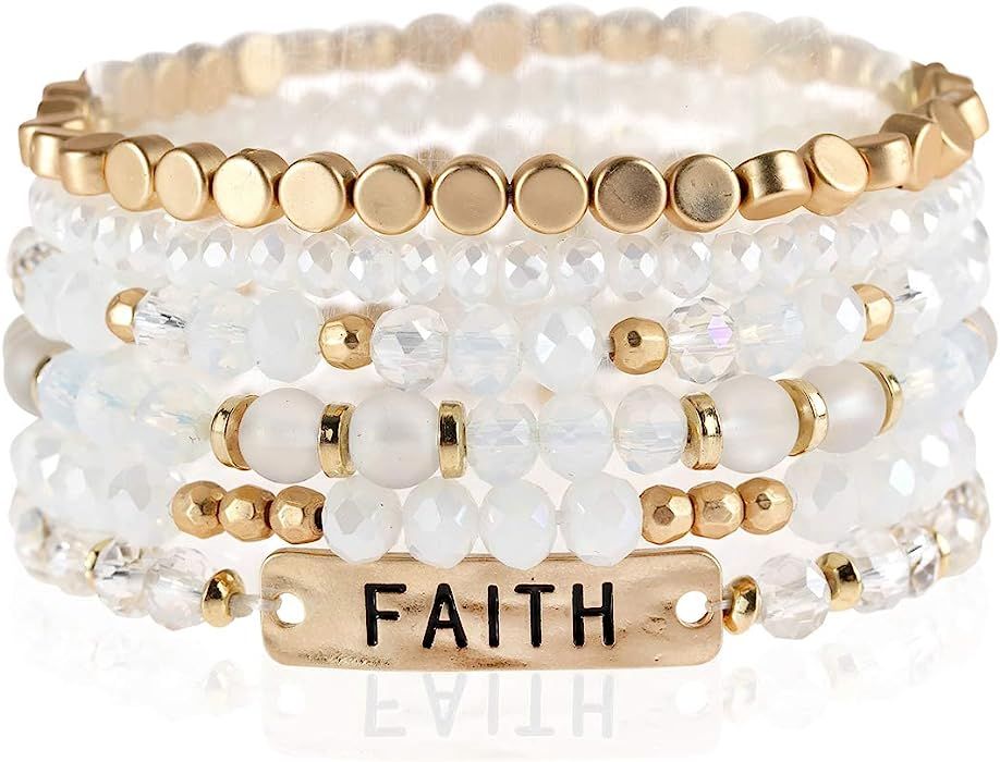 6-Layer Message Bracelet - Faith Natural | Amazon (US)