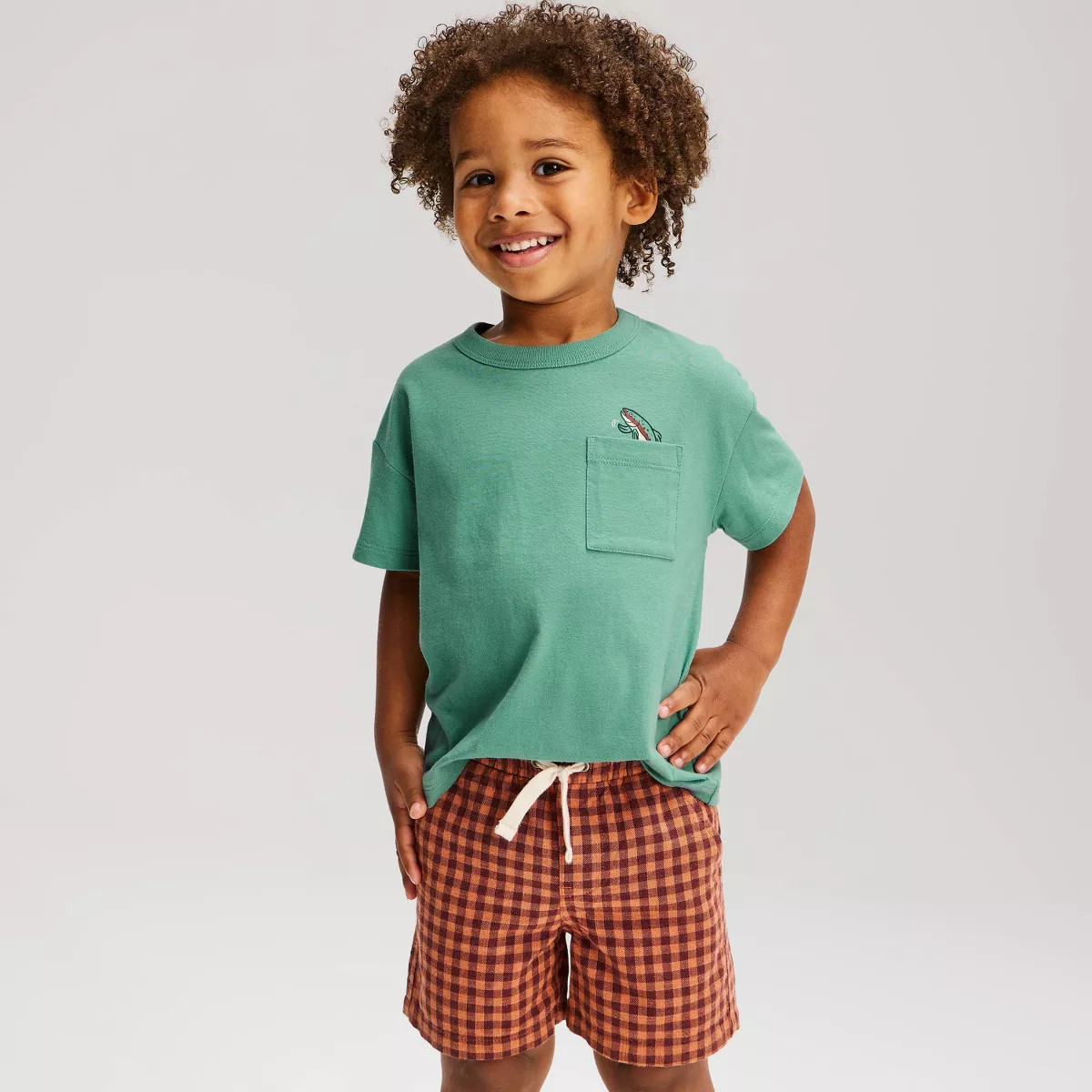 Toddler Boys' Short Sleeve Oversized Graphic T-Shirt - Cat & Jack\u2122 Teal Green 3T | Target