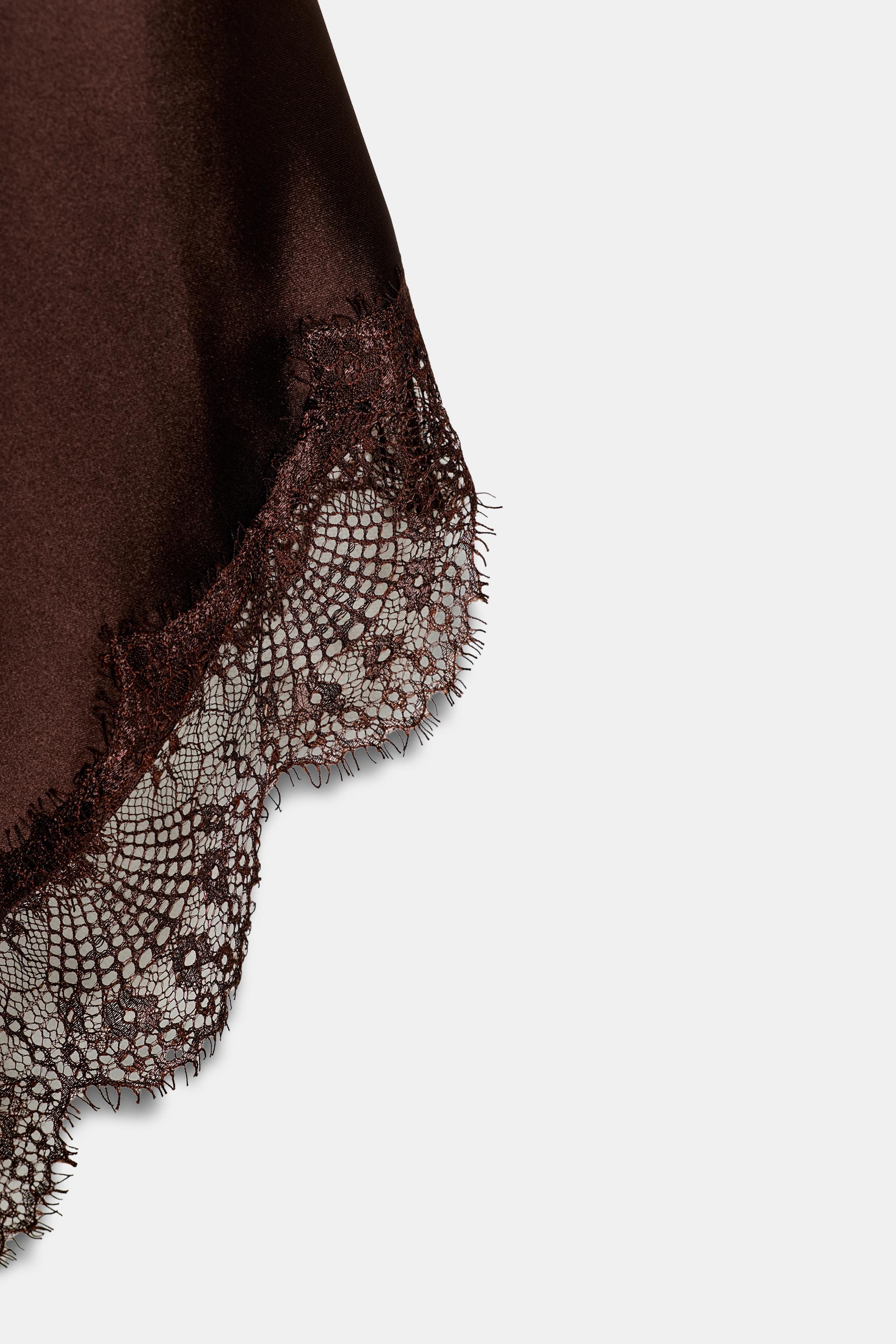 SATIN LACE DRESS | Zara UK