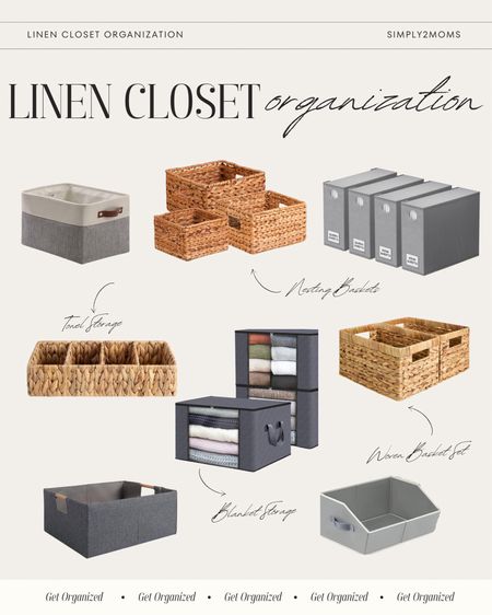 Organize your linen closet with this selection of  beautiful and functional baskets. Stylish fabric baskets and various sizes of woven baskets are perfect for neatly arranging sheets, towels, and bedding. #linencloset #organization #baskets #homestorage

#LTKhome #LTKfindsunder100 #LTKstyletip
