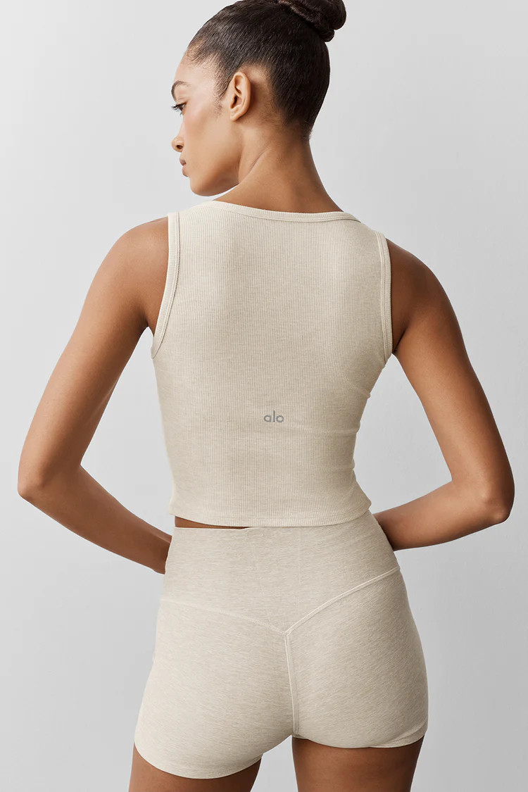 Ribbed Modal Henley Tank | Alo Yoga (US)
