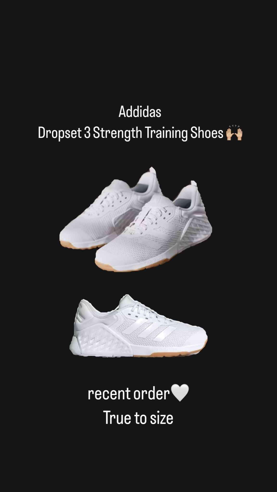 New training shoes! Great for lifting! Runs true to size🤍



#LTKActive #LTKShoeCrush #LTKSaleAlert