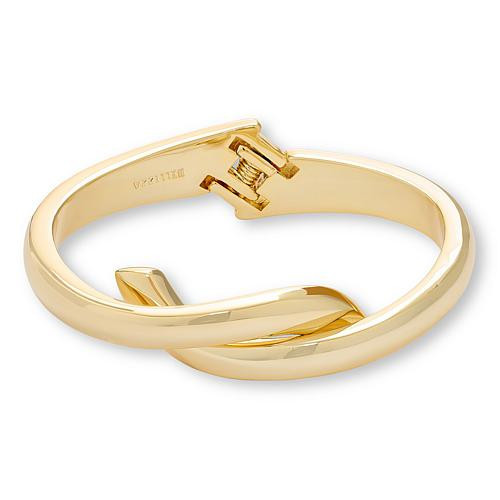 Bellezza Bronze Open Knot Bypass Hinged Bangle Bracelet | HSN