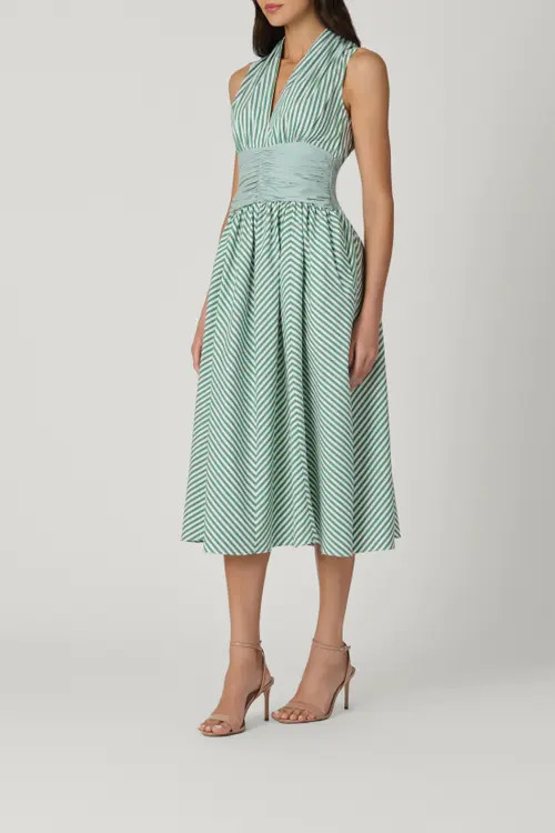 Shoshanna Pinstripe Miriam Dress in Pistachio/ivory at Nordstrom, Size 0 | Nordstrom