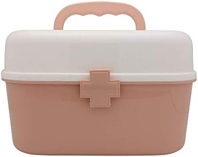 Amazon.com: BangQiao Plastic First Aid Storage Box Container Bin with Removable Tray and Portable... | Amazon (US)