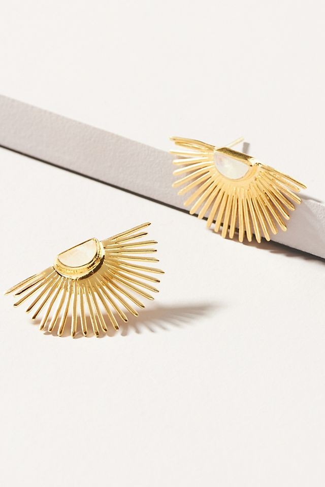 Deco Moonstone Circe Post Earrings | Anthropologie (US)