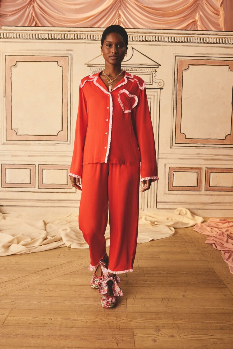 Buy Cath Kidston Red Button Up Pyjama Set from the Next UK online shop | Lipsy