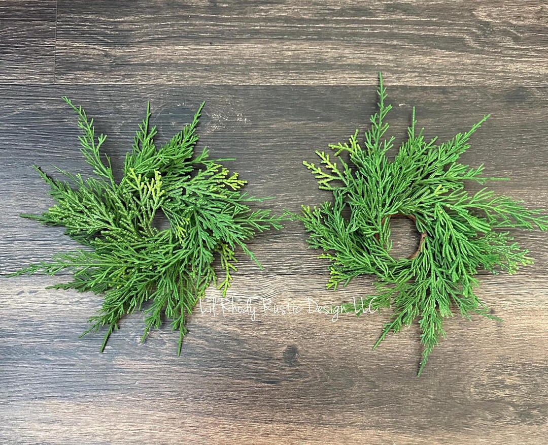 Cedar 1.5 Realistic Faux Candle Ring, Winter, Christmas Candle Ring, Taper Candle Ring - Etsy | Etsy (US)