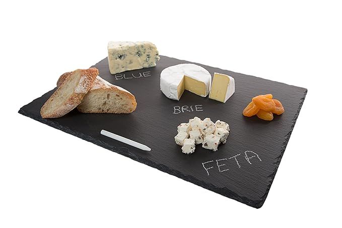 4 Sizes to Choose:  Large Stone Age Slate cheese boards (12"x16" Serving Platter) with Soap Stone... | Amazon (US)