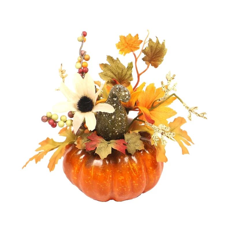 Mixture of Artificial Pumpkins, Lifelike Maple Leaves, Realistic Acorn with Natural Cap, Pine Con... | Walmart (US)