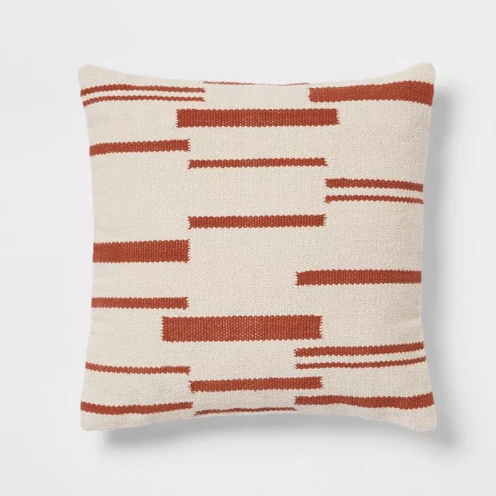 Woven Broken Striped Square Throw Pillow - Threshold™ | Target