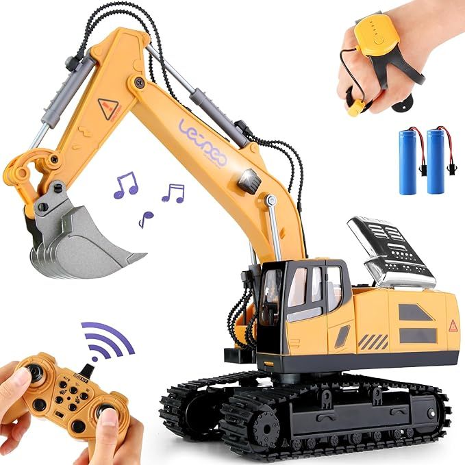LECPOP Remote Control Excavator, Light & Spray RC Toys for Ages 6 7 8 9 10 Year Old Boys, Kids To... | Amazon (US)