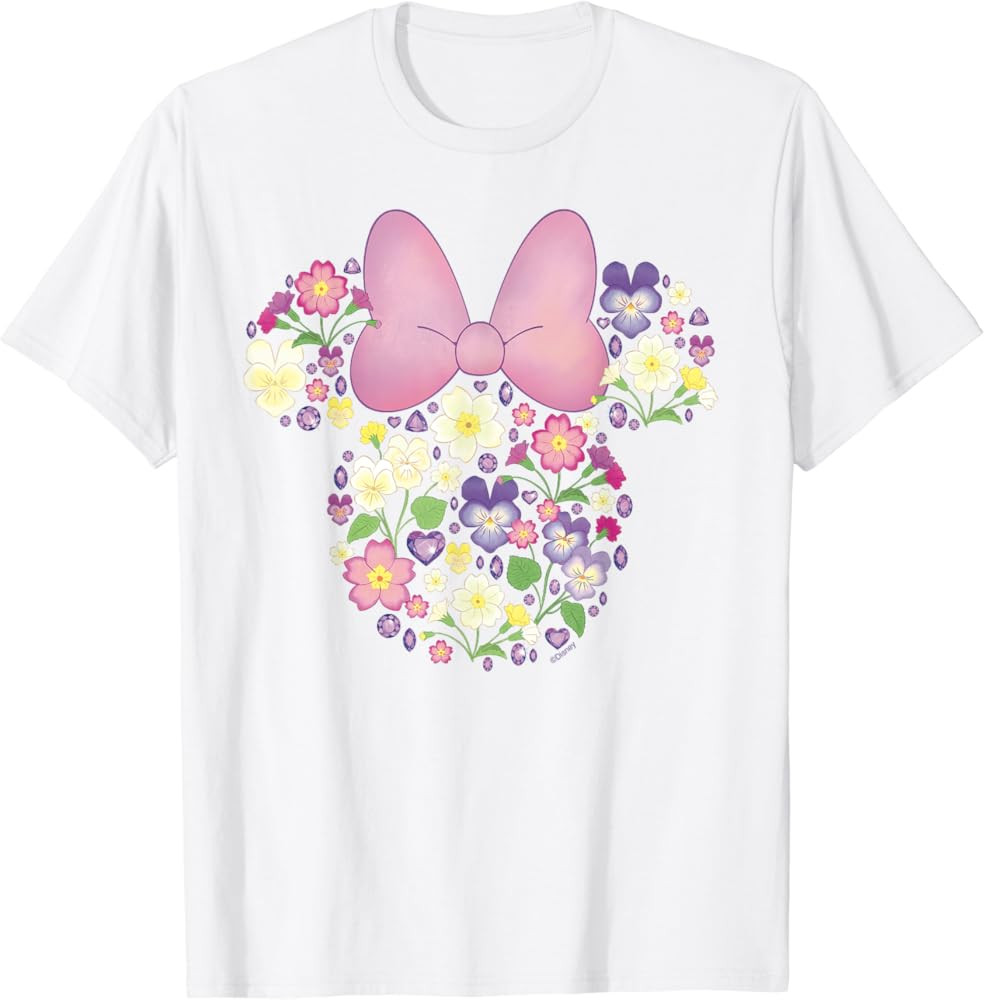 Disney Minnie Mouse February Birth Month Birthstone & Flower T-Shirt | Amazon (US)