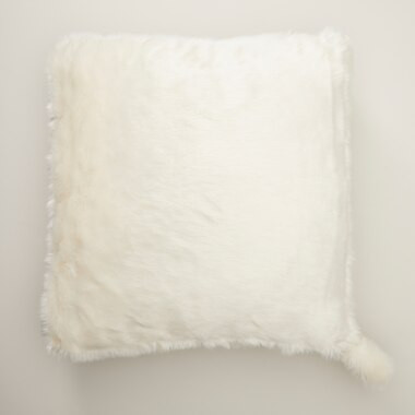 FLOOR CUSHION, FAUX-FUR SQUARE | Indigo (CA)