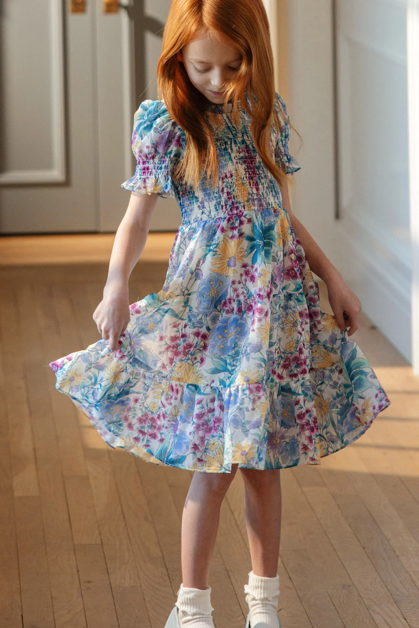 Mini Cordelia Dress in Pretty Plumeria | Ivy City Co