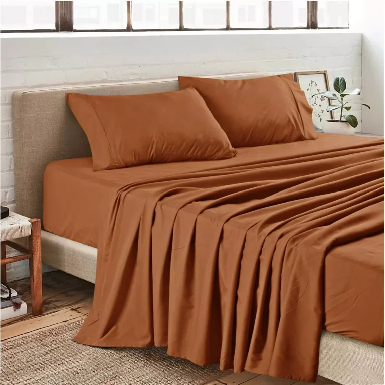 Huba Homes 1800 4-Piece Bed Sheet Set Ultra Soft Deep Pockets Better than Egyptian Cotton full Ru... | Walmart (US)