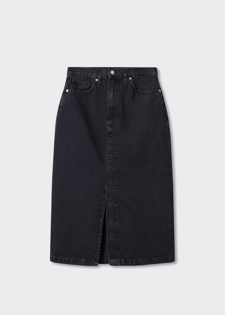 Denim midi-skirt -  Women | Mango USA | MANGO (US)