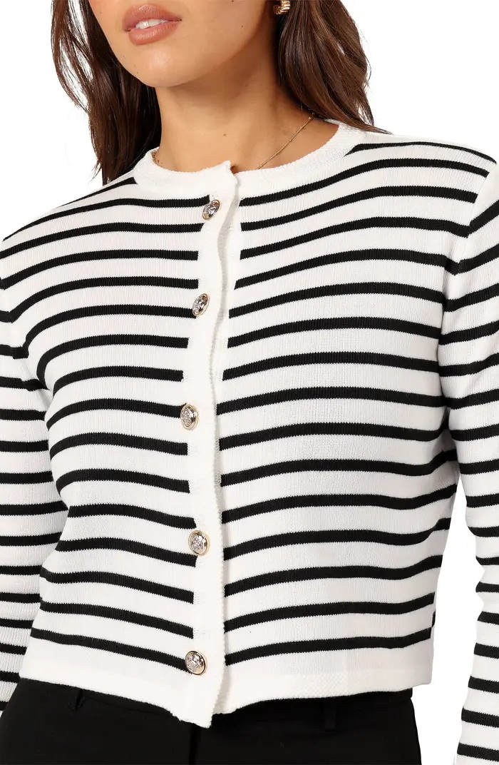 Cynthia Stripe Crop Cardigan | Nordstrom