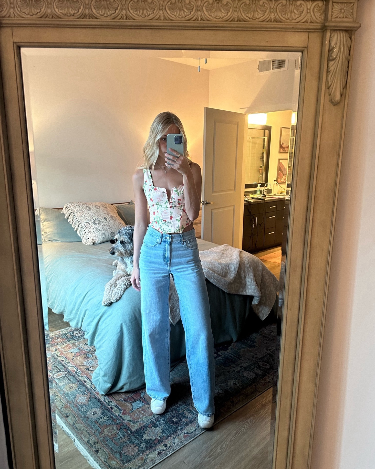 Birthday dinner outfit 

Top: xs 
Jeans: 23 
Converse: 7 

#birthdaydinner #corsettop #jeands #madewelljeans #widelegjeans #shopresa #converse 

#LTKstyletip #LTKU #LTKfindsunder100