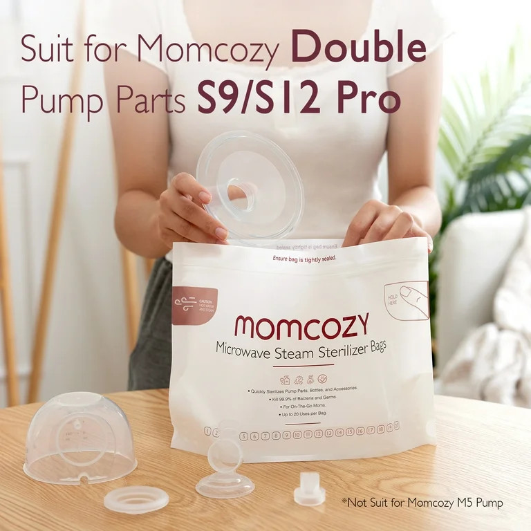 Momcozy Microwave Steam Sterilizer Bags, 2 Count Travel Sterilizer Bags Reusable for Breast Pump ... | Walmart (US)