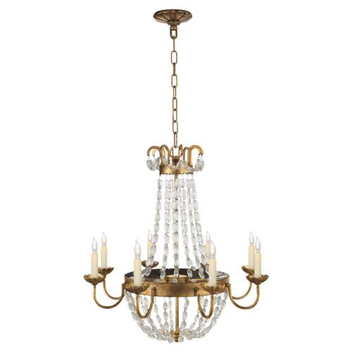 Visual Comfort Paris Flea Market Regency Gilded Iron Chandelier - Medium | Kathy Kuo Home