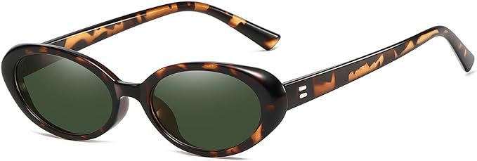 Retro Oval Sunglasses for Women Driving Fashion Cat Eye Glasses | Amazon (US)