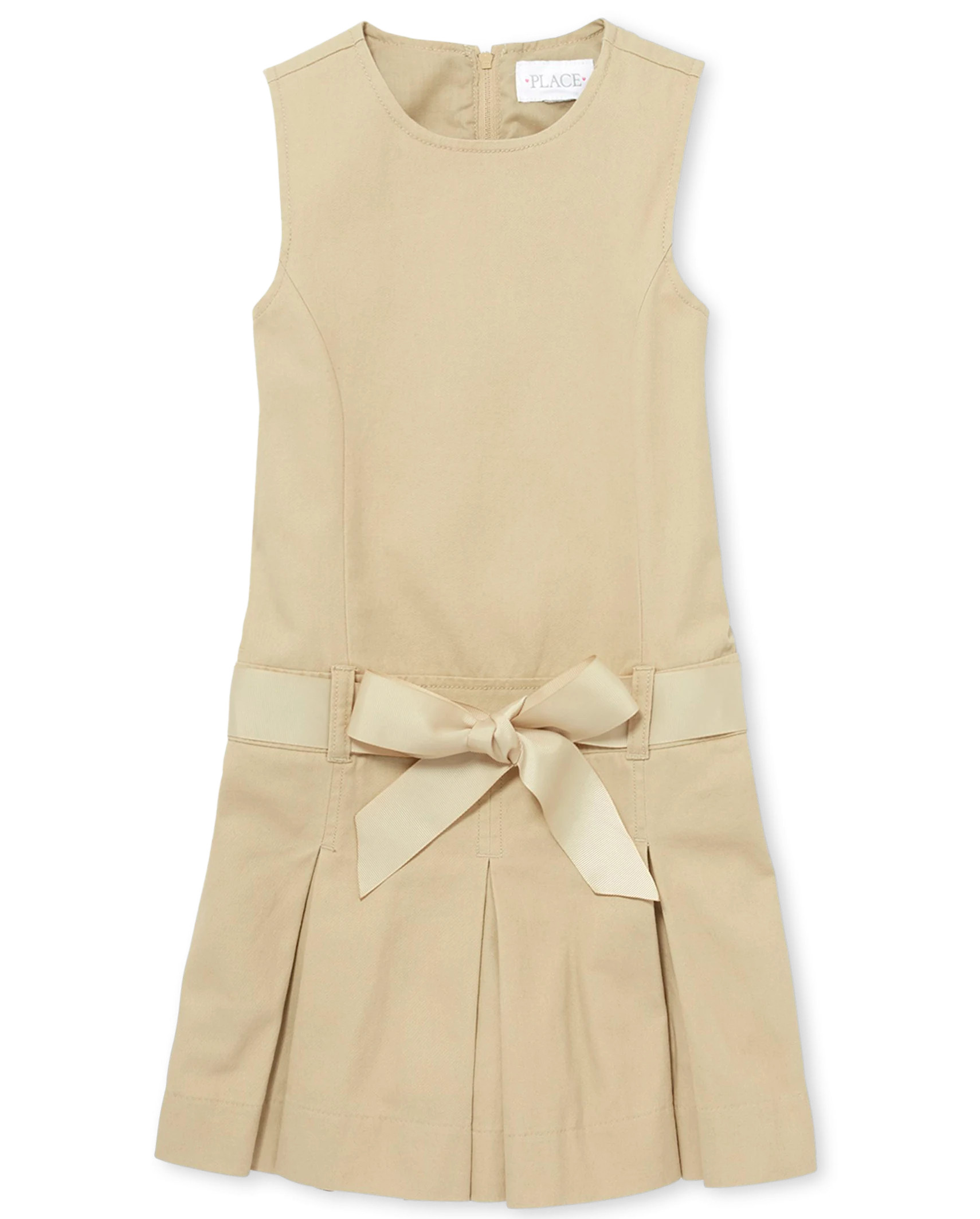 Girls Uniform Belted Jumper - sandy | The Children's Place