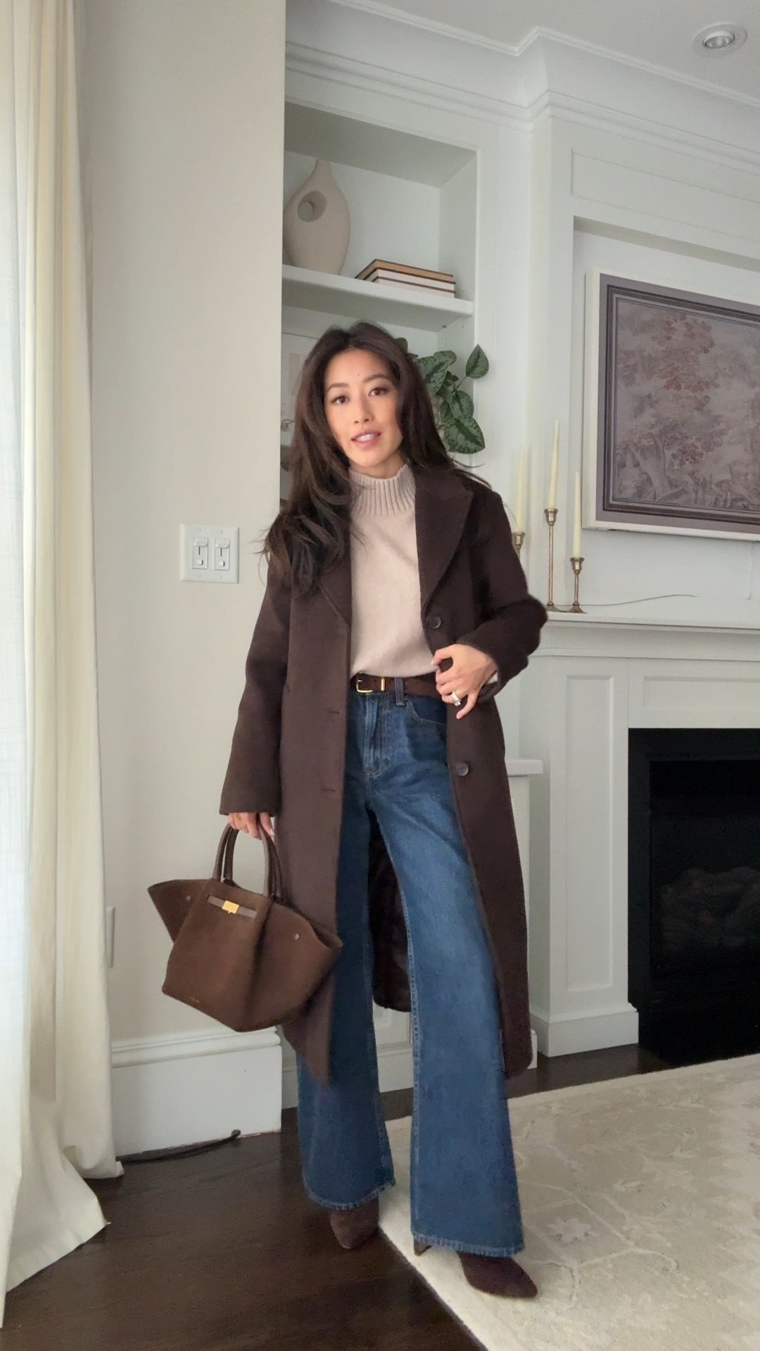 Code AFJEAN stacks on top of Abercrombie's black friday week sale for an extra 15% off!

• High rise wide leg jean 24 short new color added. Waist a tad loose on me but very flattering cut 

• mock neck sweater XXS super soft and not too long in torso

I also love the 90s relaxed jeans linked in 24 EXTRA SHORT

• wool tailored topcoat xxs petite, warm weight, longer past midi length  

• Houndstooth sloane pants size 24 short , fully restocked in chocolate brown!

• Madewell essential belt xxs

• demellier midi new York bag on sale 

Fall winter outfits, classic workwear style, Black Friday sale, Cyber week, petite friendly jeans and pants 
#LTKCyberWeek 

#LTKPetite #LTKWorkwear