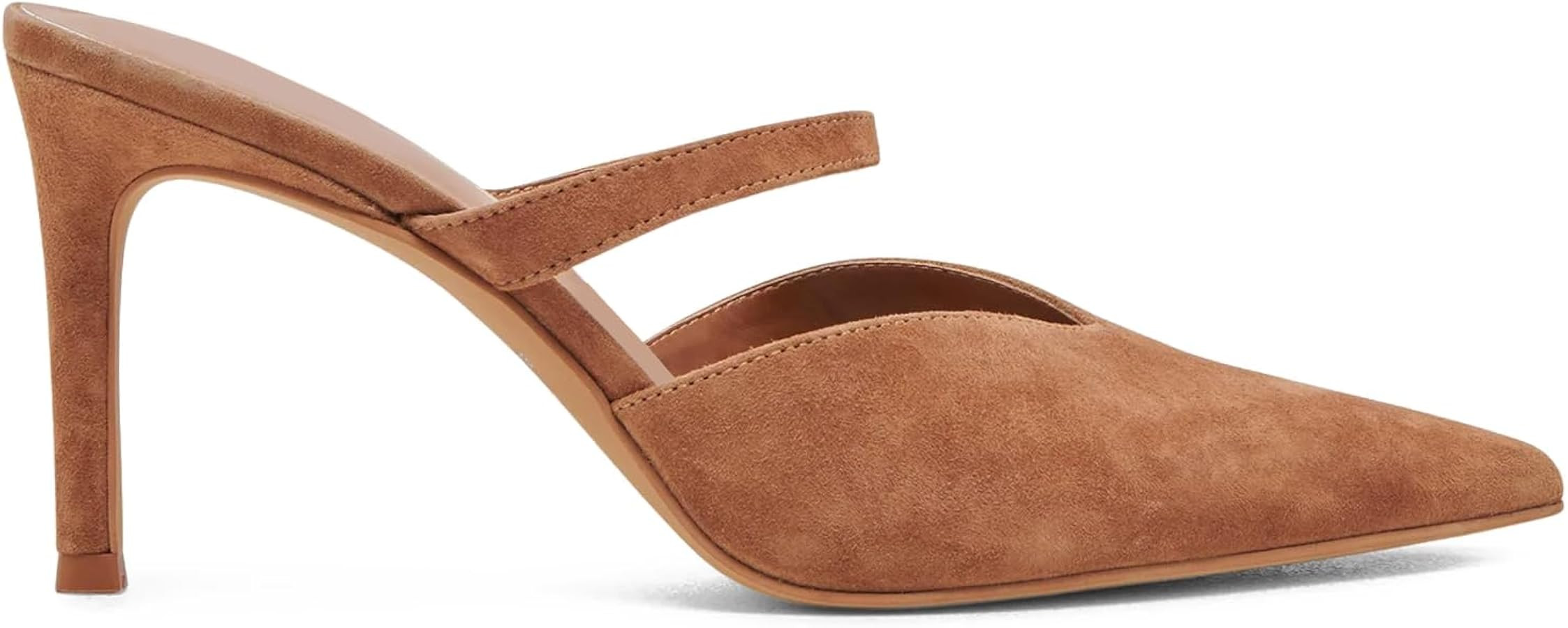 USIMAD Women's Mesh Mule Heels with Memory Foam Insole Pointy Toe Arch Support | Amazon (US)