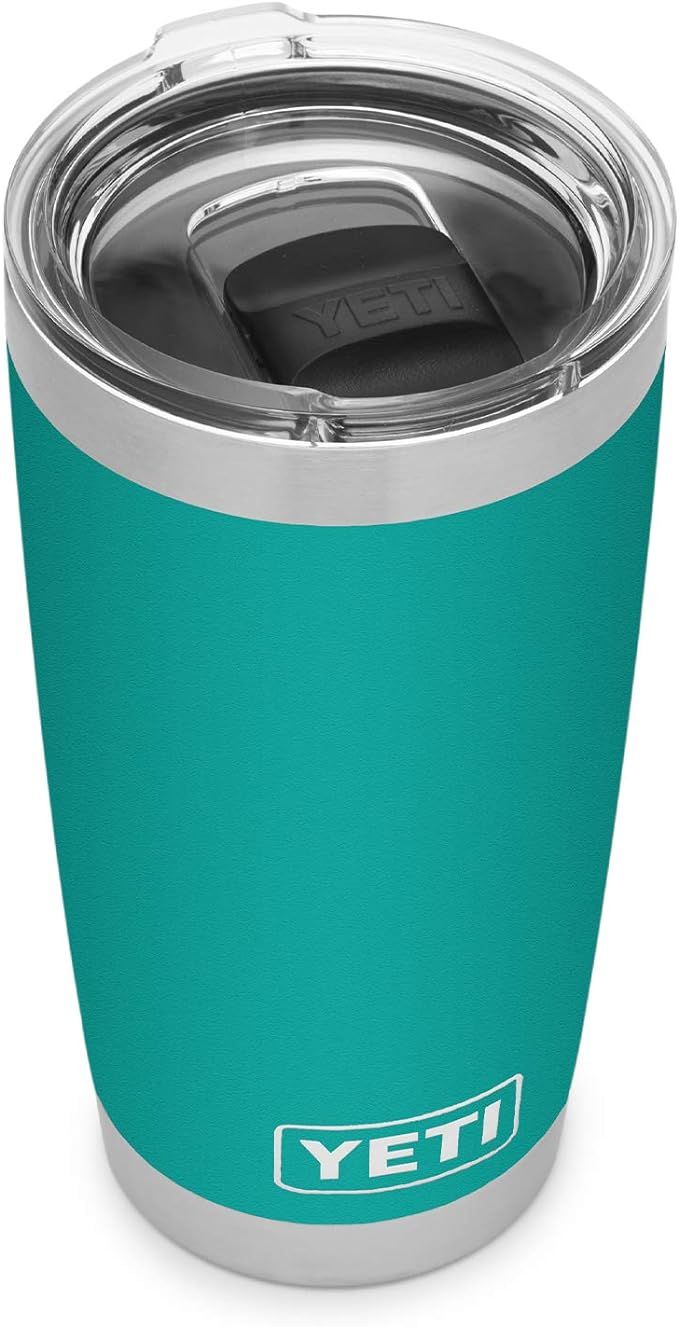 YETI Rambler 20 oz Tumbler, Stainless Steel, Vacuum Insulated with MagSlider Lid, Aquifer Blue | Amazon (US)