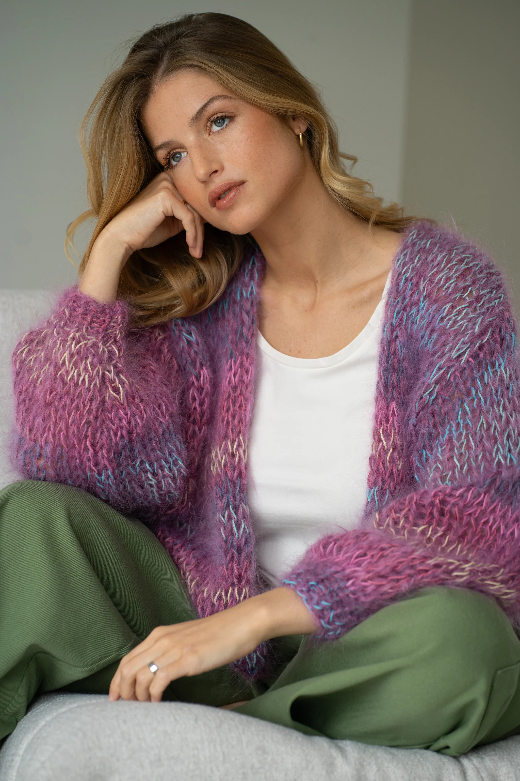Céleste Cardigan - Fuchsia Multi Color | Shop.app