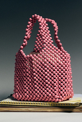 The Sonia Wood Bead Mini Slouchy Tote Bag | Anthropologie (US)