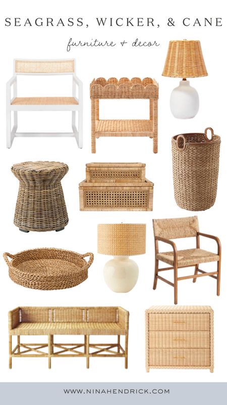 Seagrass, wicker, & cane are the perfect additions to your decor to give it an earthy or beachy feel! Here are some of my favorites

#LTKhome