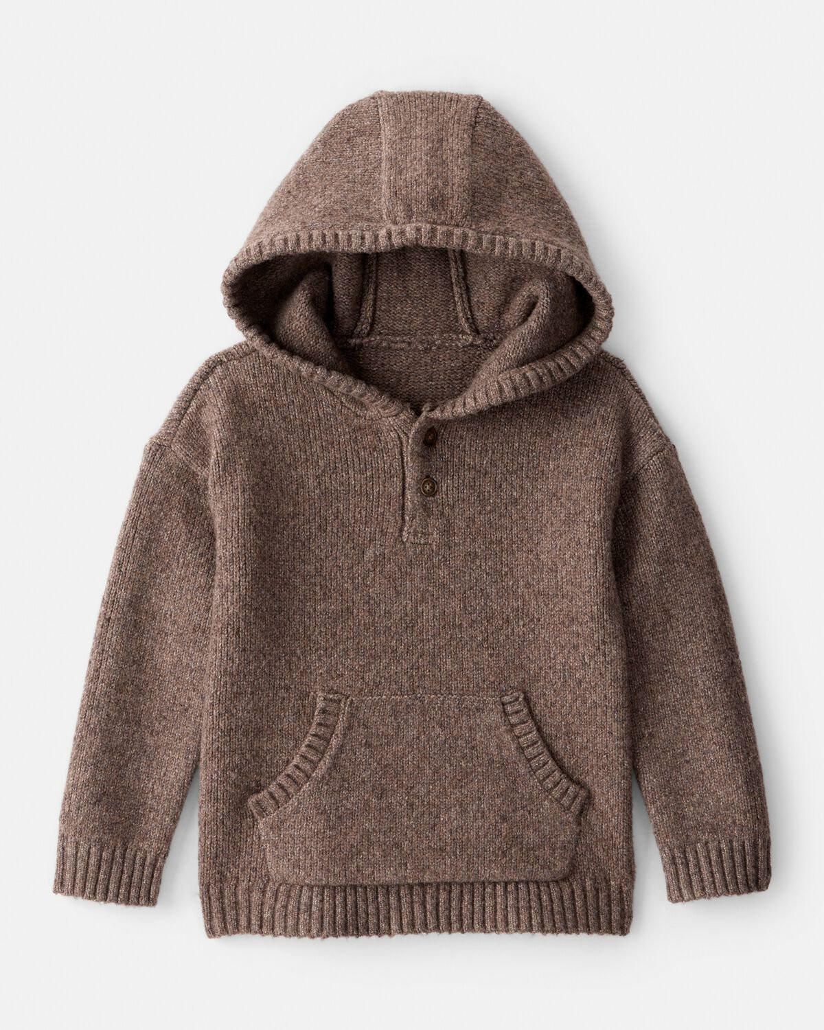Toddler Boy Long-Sleeve Hooded Sweater - Brown | Carter's Inc