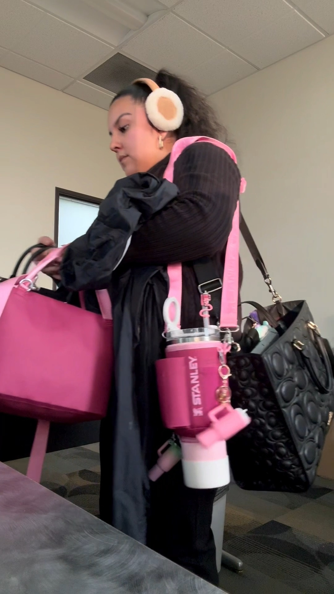 Working momma making it happen 

I’m a big believer of having the stuff that’ll get you into work 

I got my Stanley accessories and Coach bags that are a must 

My work essentials as I work hybrid 

#workvlog #vlog #worklifebalance #dayinmylife 

#LTKvlog #LTKdayinmylife #LTKmomlife