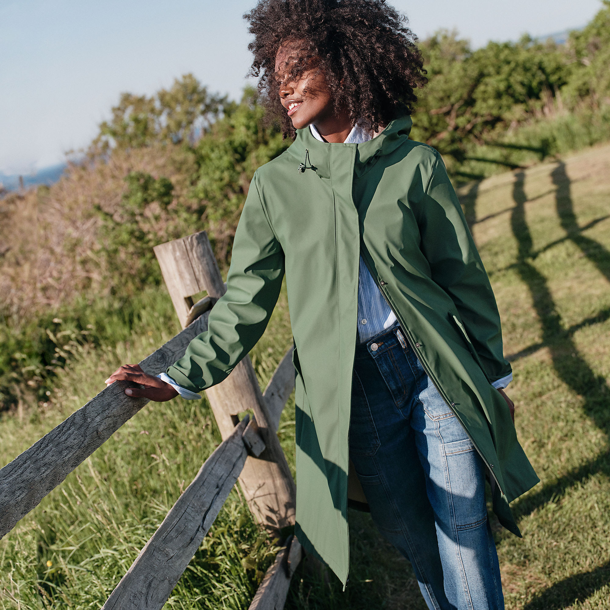 Women's Squall Waterproof Rain Slicker Coat | Lands' End (US)