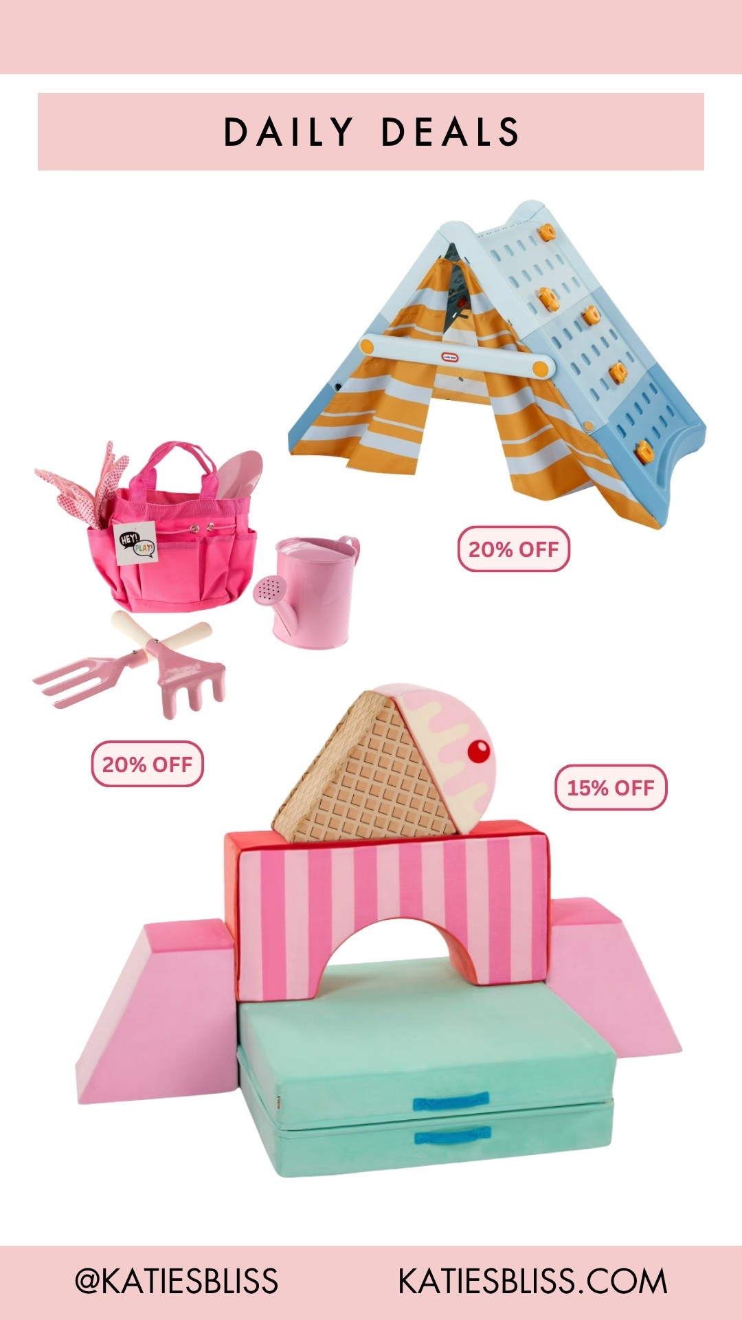 Daily deals ✨

Walmart. Deal. Sale. Markdown. Rollback. Kids. Toy. Outdoor toy. Garden. Tent. Fort.

#LTKKids #LTKSaleAlert #LTKHome