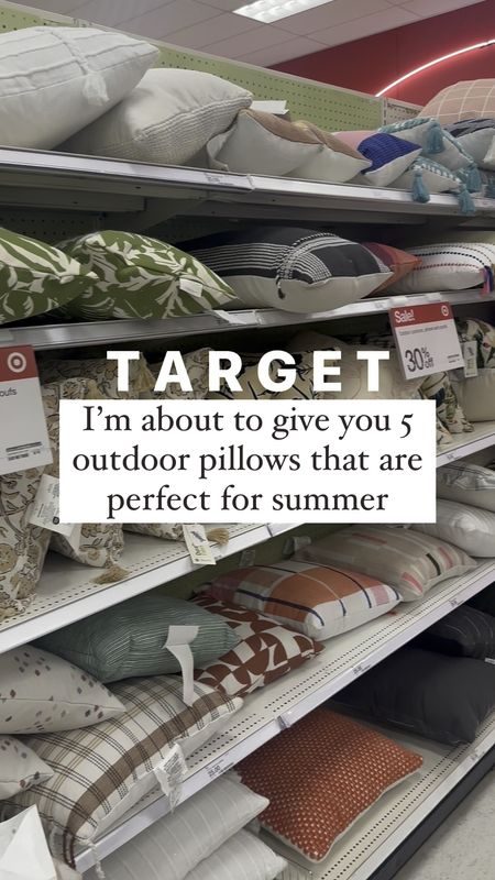 Outdoor pillows on sale at Target! 30% off!! They had so many amazing choices and I am really excited about adding several of these to our outdoor living areas. 

#LTKVideo #LTKSaleAlert #LTKHome