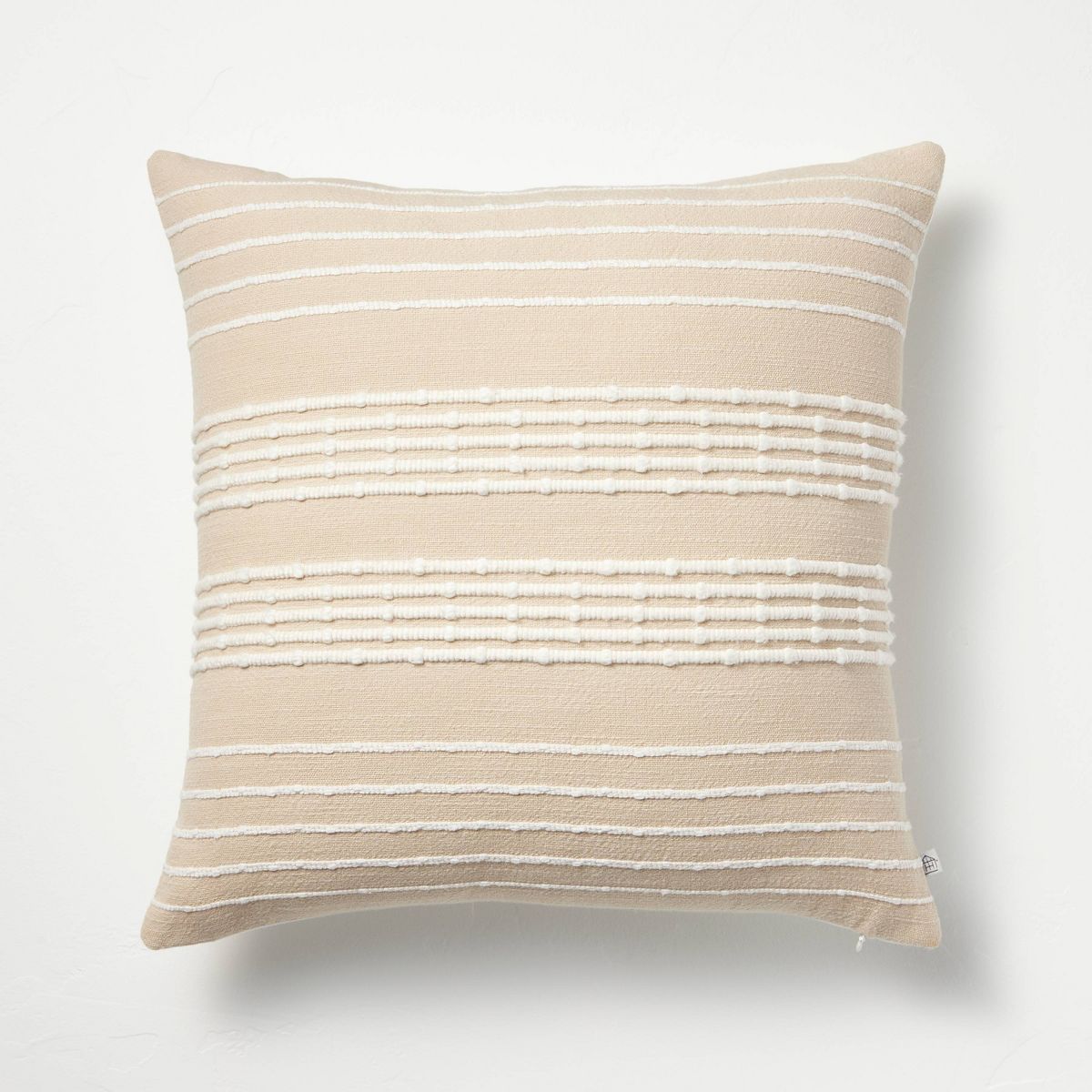 18"x18" Textured Bead Stripe Square Throw Pillow - Hearth & Hand™ with Magnolia | Target