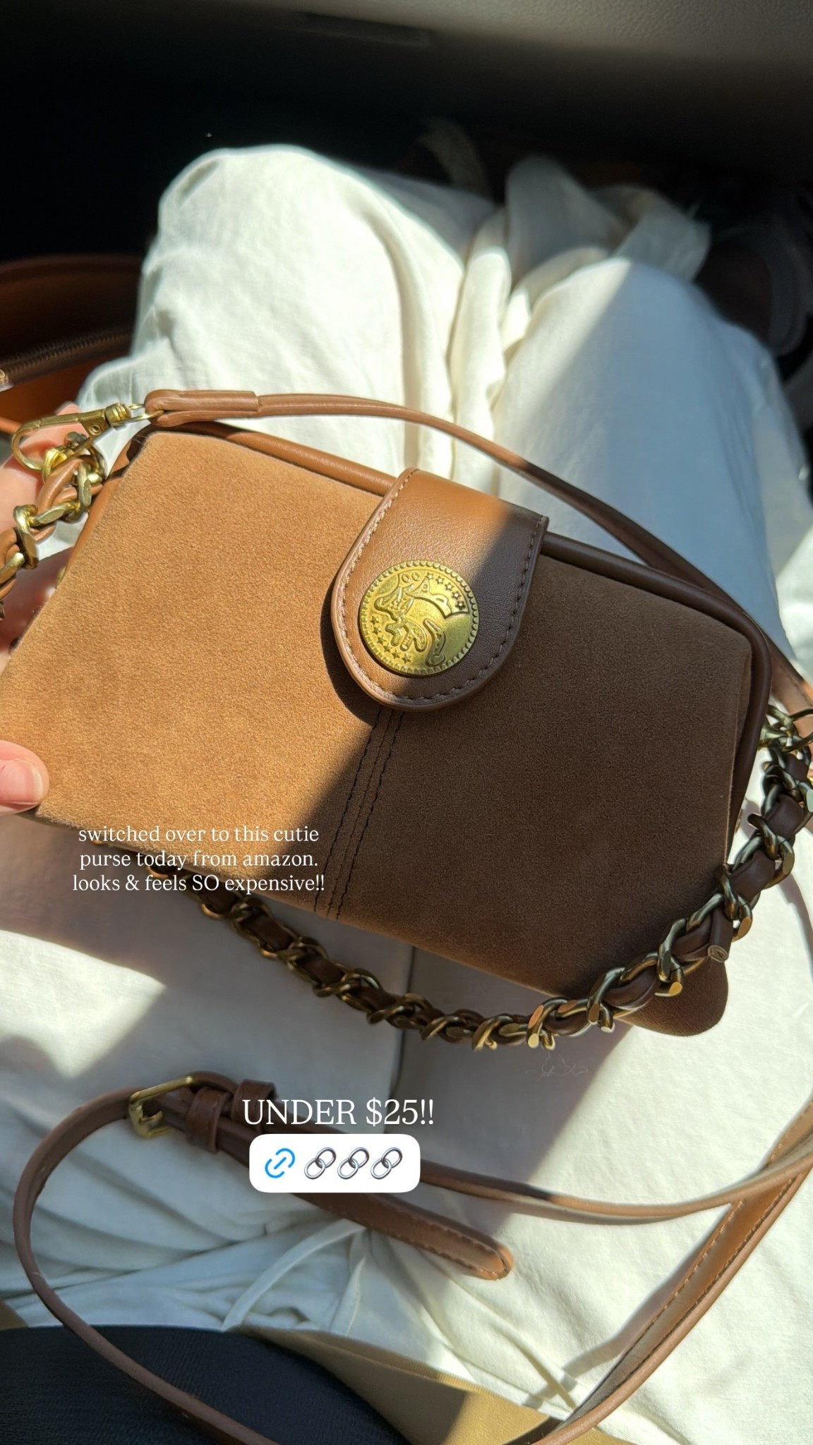 switched over to this cutie purse today from amazon. looks & feels SO expensive!! UNDER $25!!