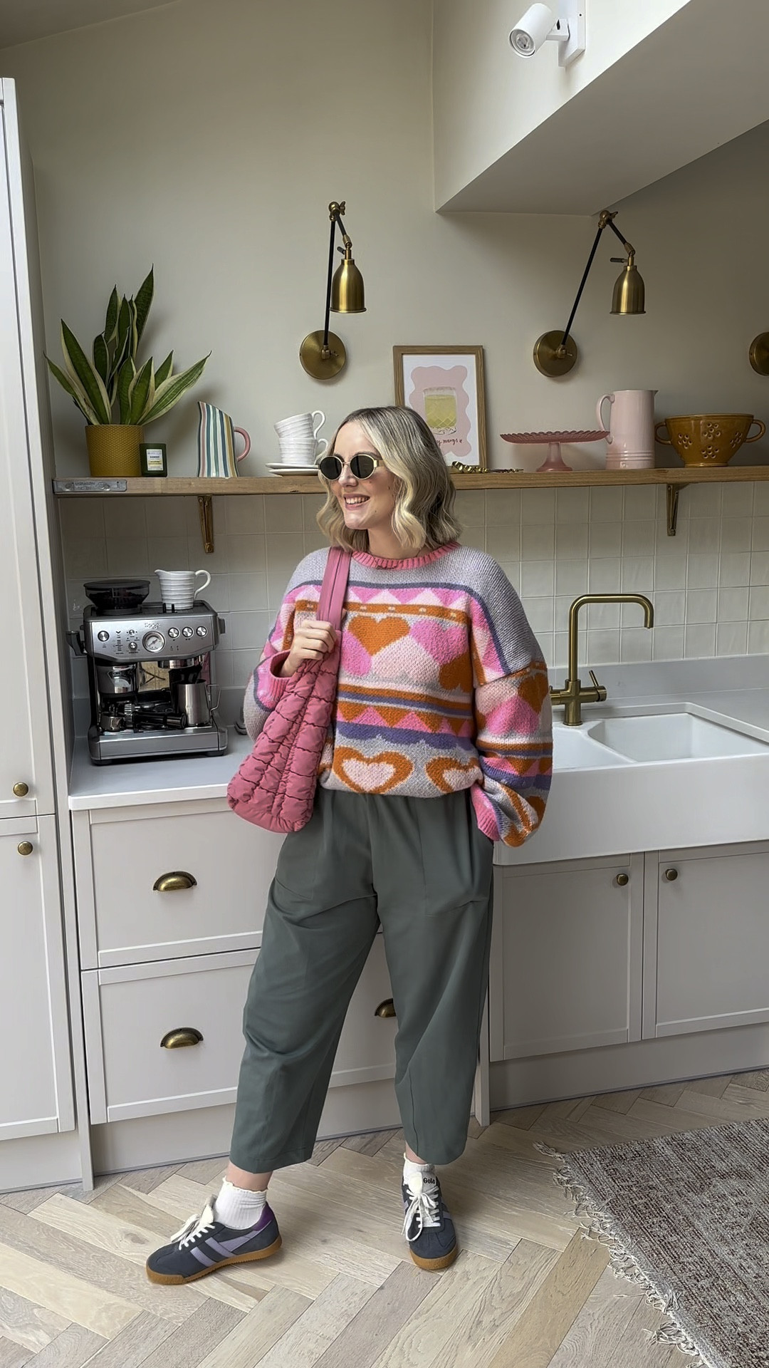 Proof you can wear colour and make it look good for autumn
Gola trainers
Beyond Nine Huxley trousers
Cara and the Sky jumper
M&S bag
Free People Sunglasses

#LTKuk #LTKautumn #LTKmidsize