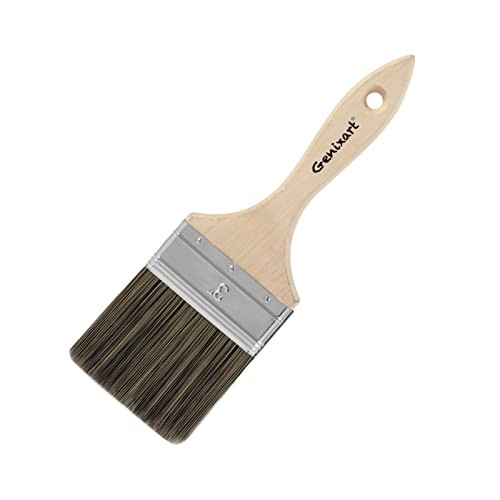 Double Thick Chip Paint Brush, 3 inch / 75mm Stain Brushes for Painting Walls and Fence Staining, Wooden Handle Masonry Paintbrush for Varnish, Paste, Gesso and Limewash | Amazon (US)